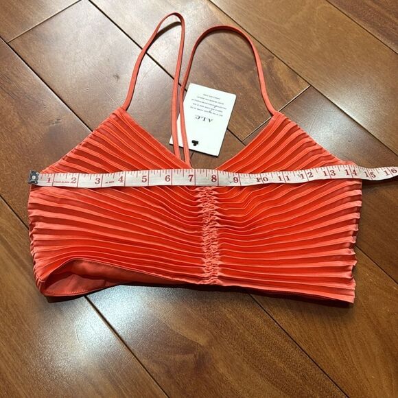 NWT ALC Pleated Coral Crop Camisole Top size 2 - Picture 10 of 12